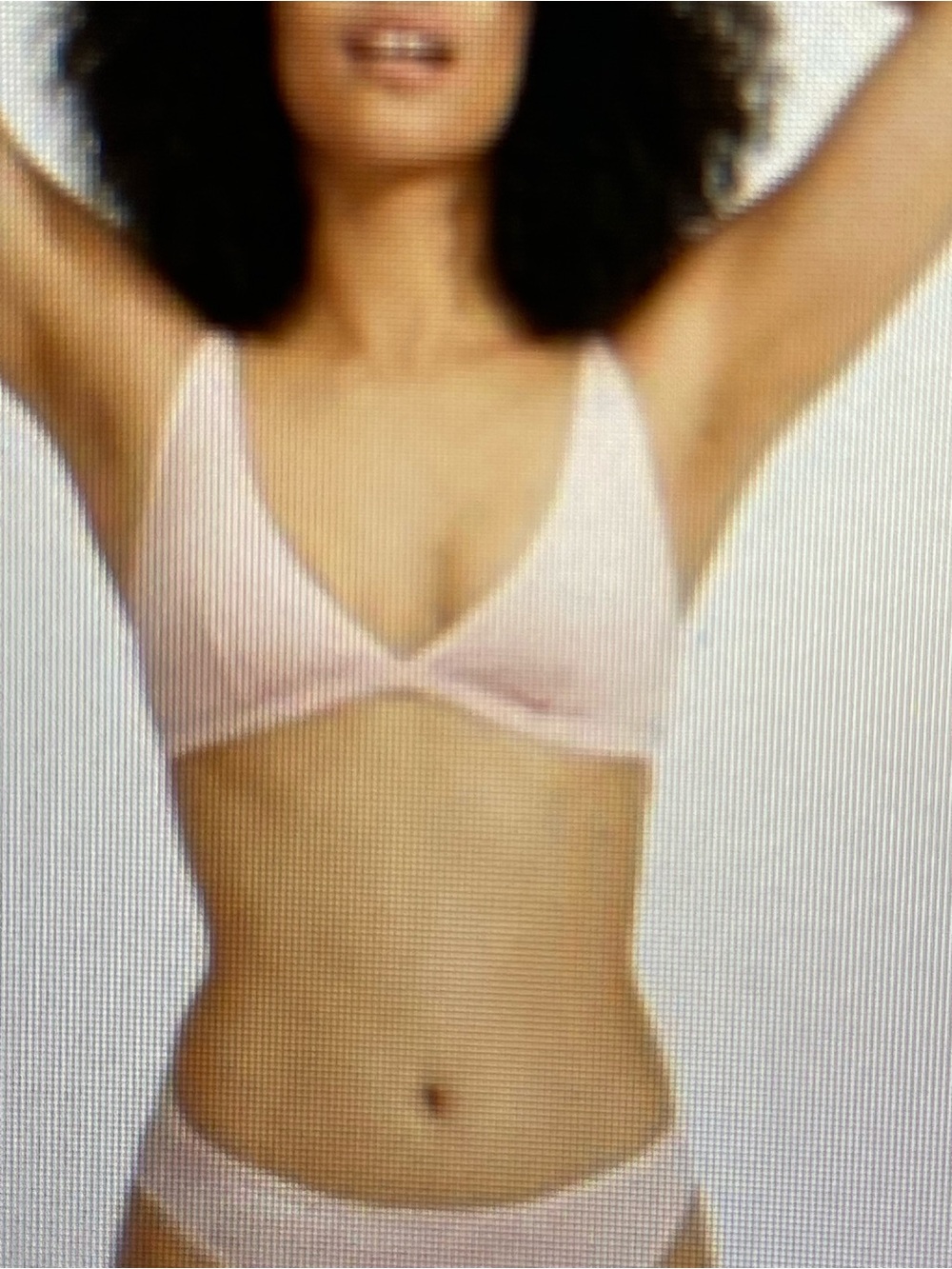 Everlane The Triangle Bralette Supima Cotton Pale Pink XS-Small